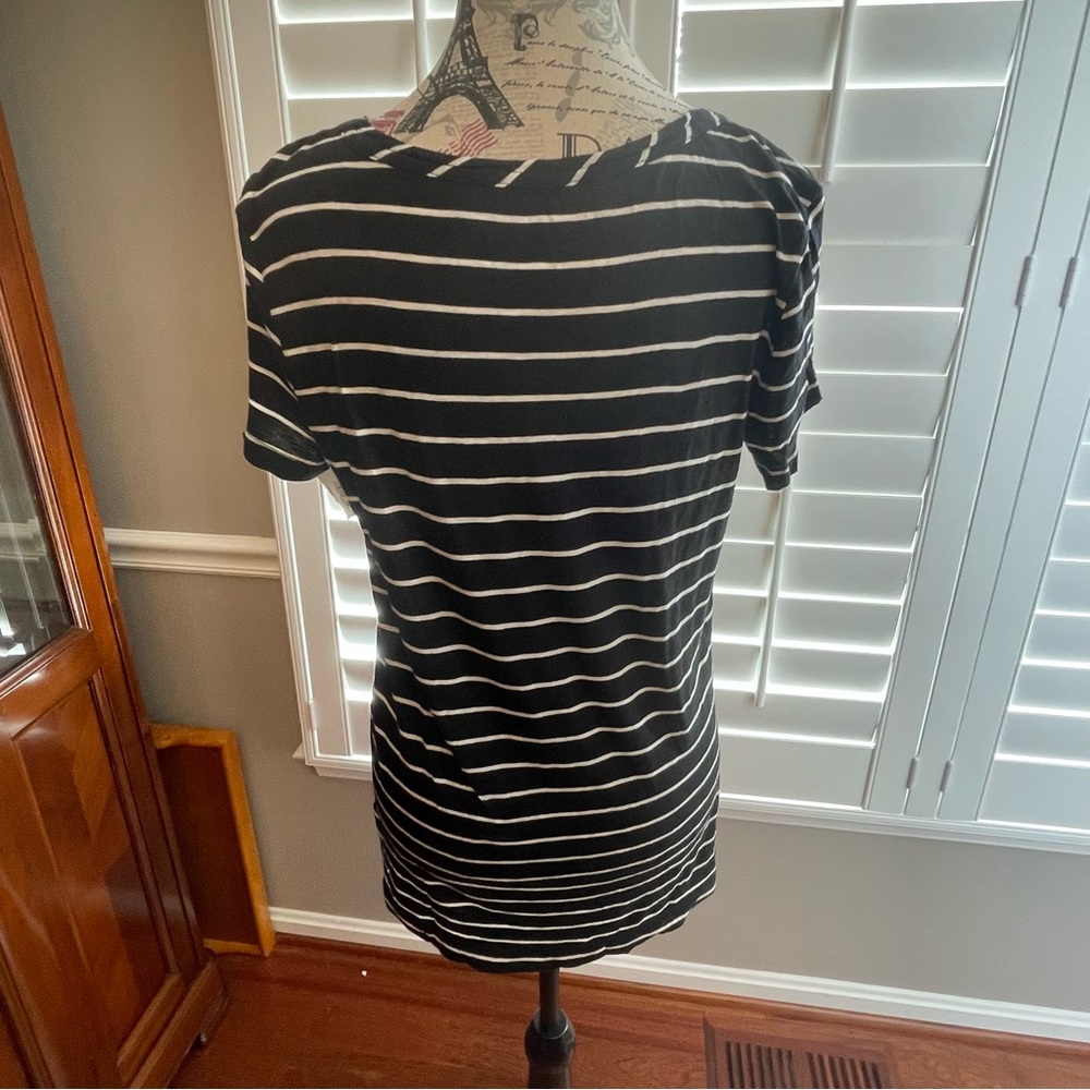 Caslon Black and White Striped Top - Picture 4 of 6